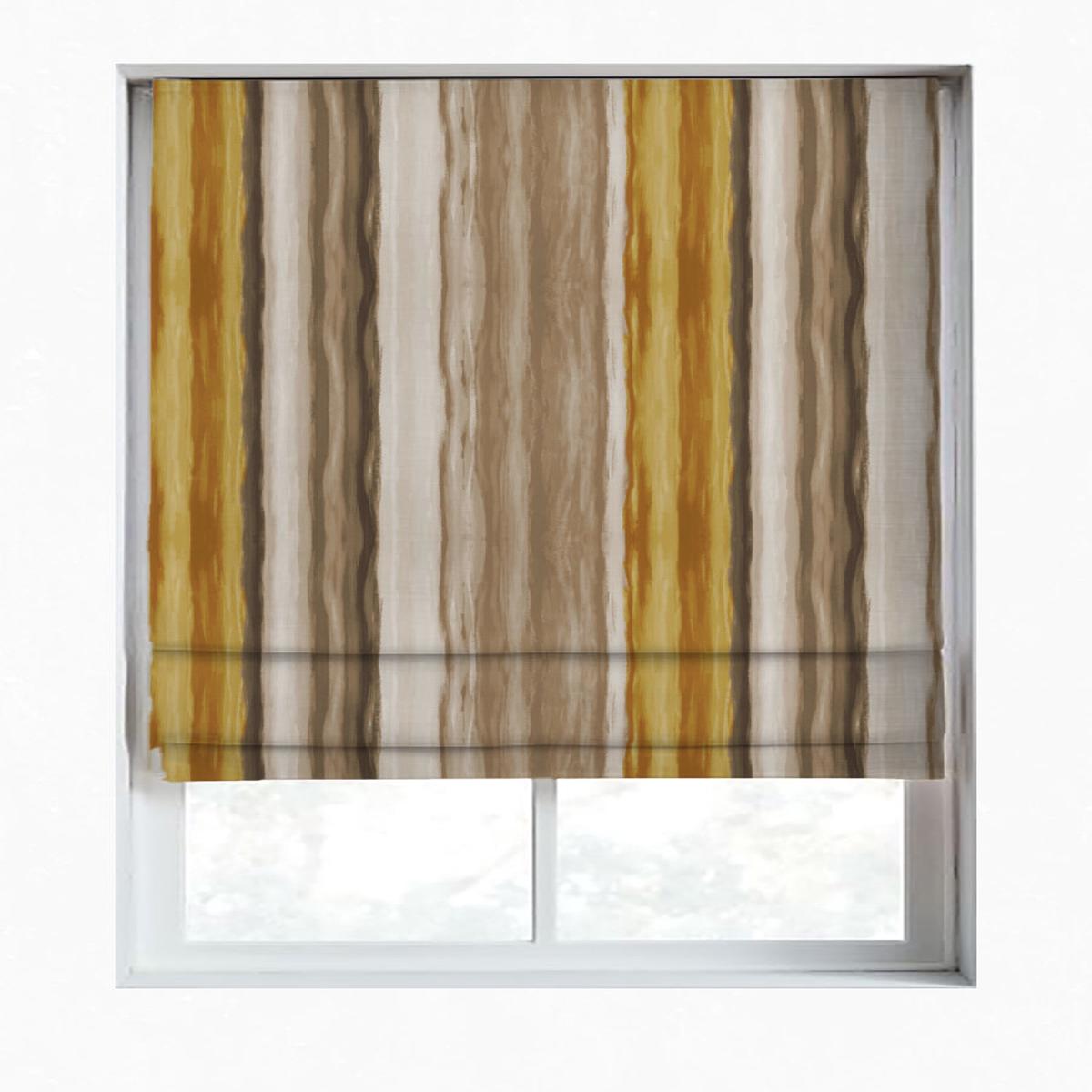 'Cravel Basket' Fabric by the Yard (Yellow/ Brown)