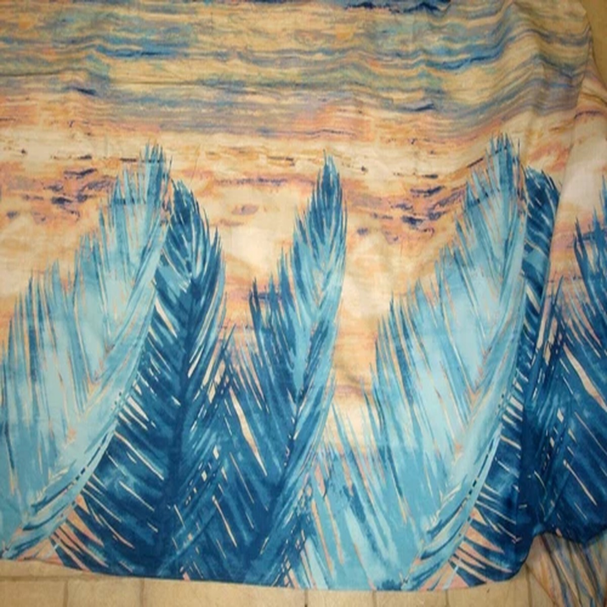 1 of 8 yds Tori Richard Fabric Beach Sunset Sky cotton Quilt Clothing 44"w BTY