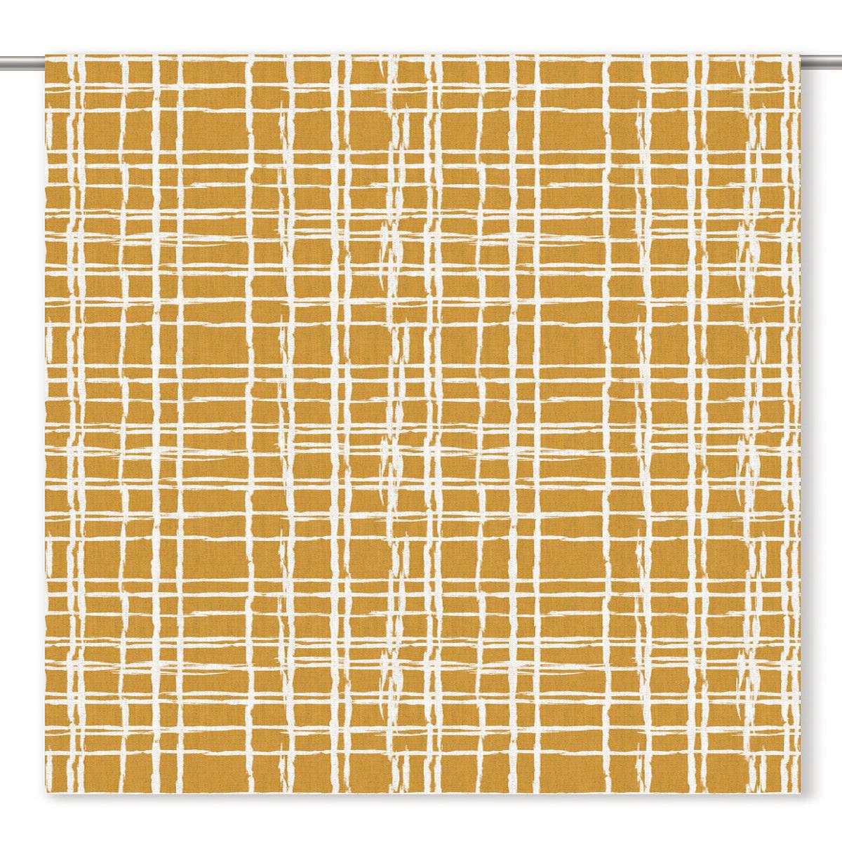 'Dandelion Wish' Fabric by the Yard (Ochre Yellow/ White)