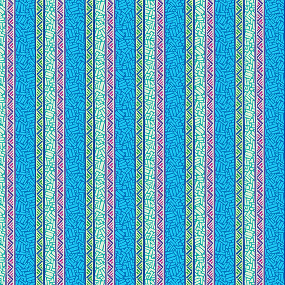 Ziggy Stripe Blue Cheetos World Cotton 4445 Fabric Per Yard