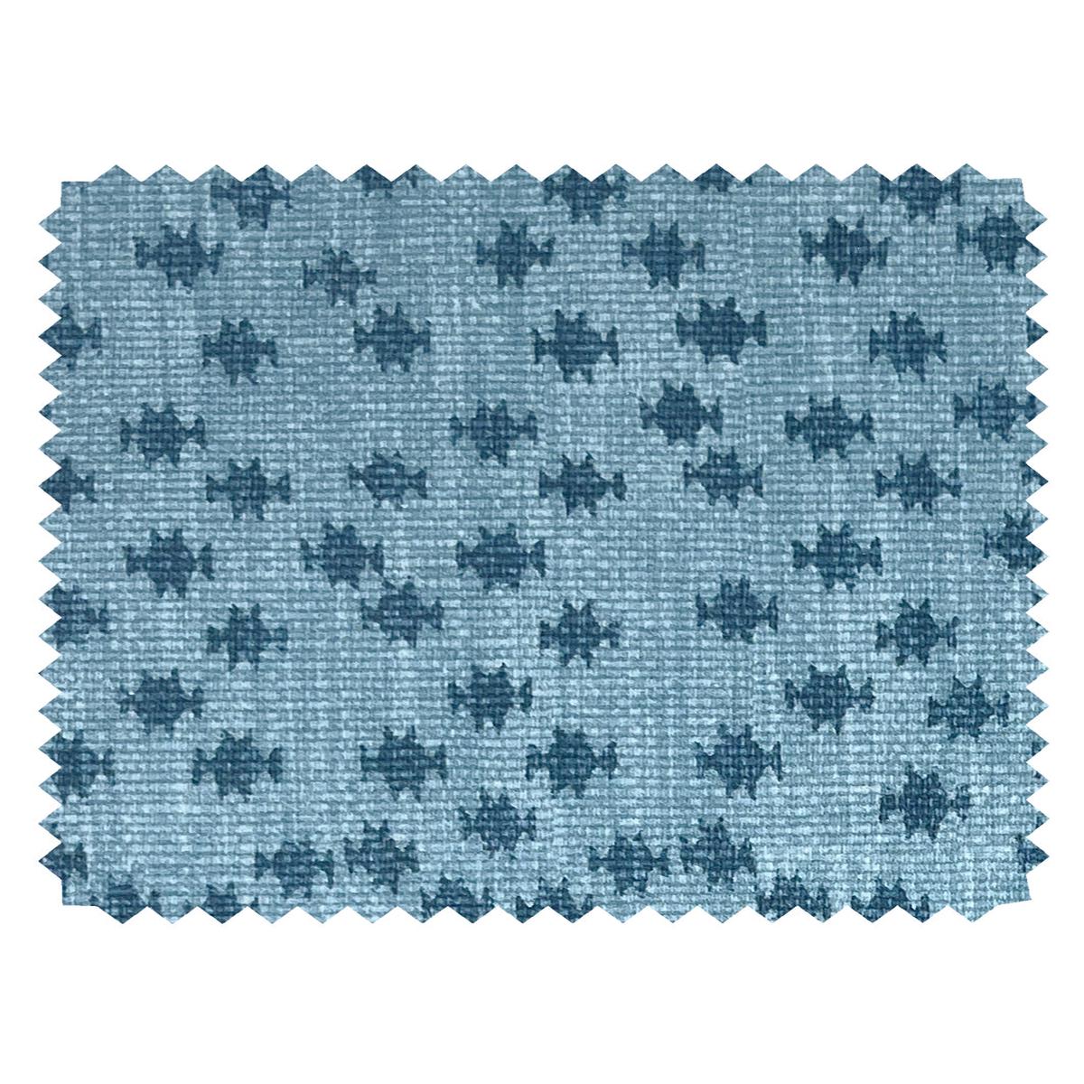 'Northstar Star' Linen Fabric by Nathan Turner - Blue