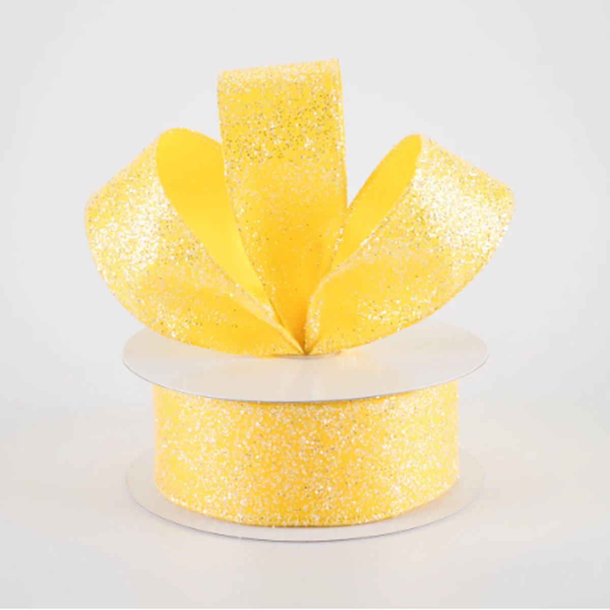 Yellow Glitter Ribbon 1.5"