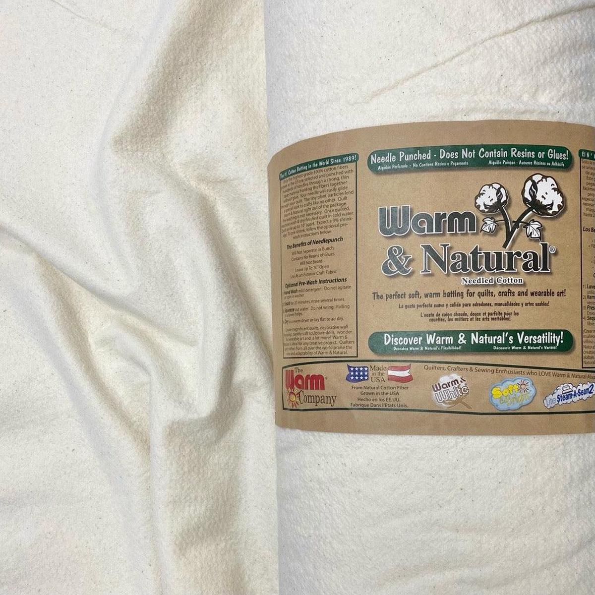 'Warm & Natural' Cotton Wadding - For Quilting