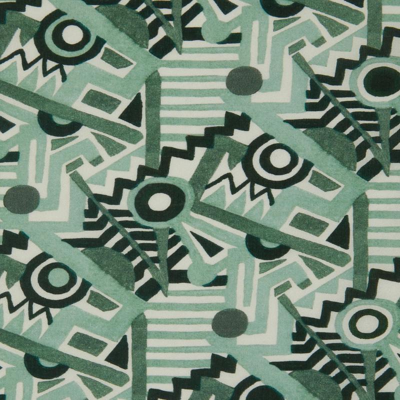 Zig Zag Spot Tana Lawn Cotton Fabric- Liberty - Green