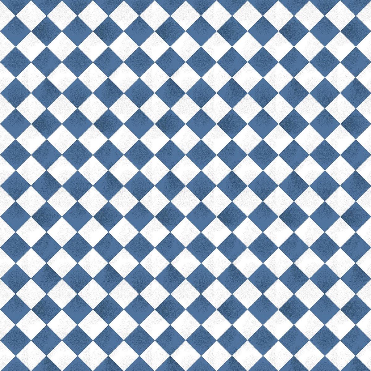 A Place To Call Home Check Blue White Grace Violet Henry Glass Cotton Fabric HG-1428-70