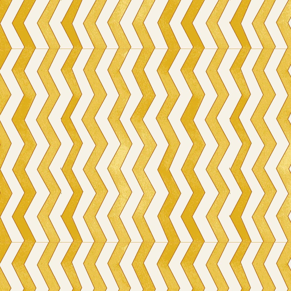Autumn Elegance Zigzag Line Gold Metallic Kitten Studio Henry Glass Cotton Fabric