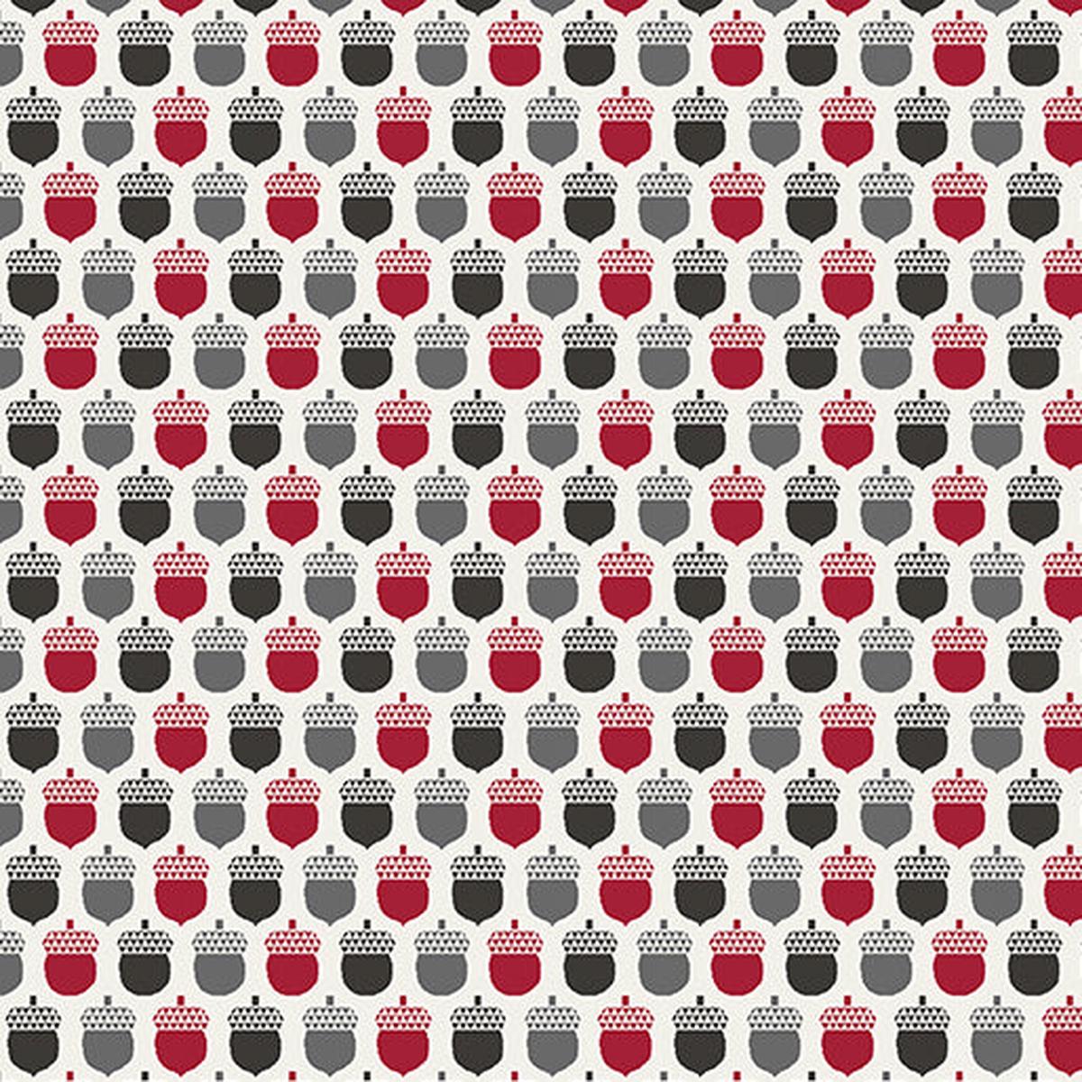 Woodland Magic Acorn Porcelain Ivory Jessica Flick Benartex Cotton Fabric BE-13377-07