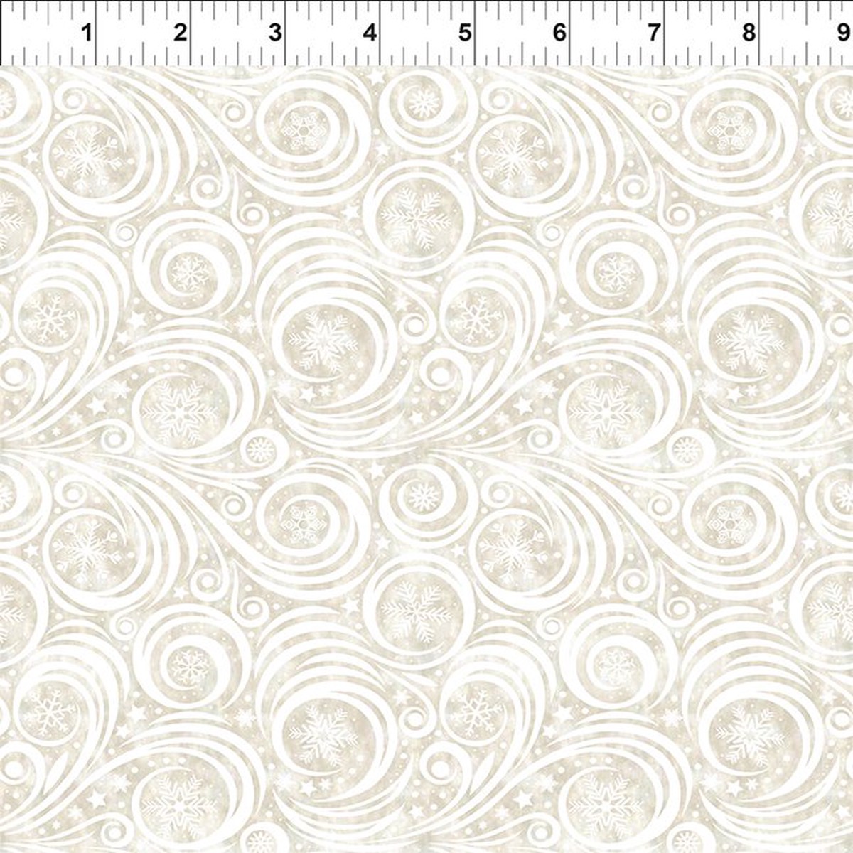 Winter Solstice II Snow Swirl Cream In the Beginning Fabric Cotton Fabric ITB-10WS-1 1/2