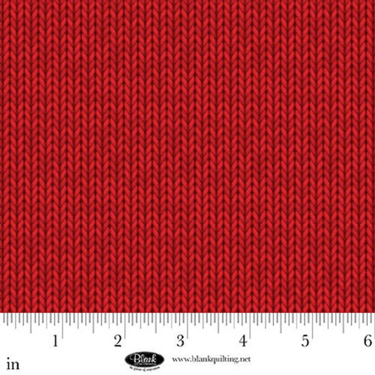 A Purr-fect Holiday Season Knit Red Louise Kay Designs Blank Quilting Cotton Fabric BQ-4067-88