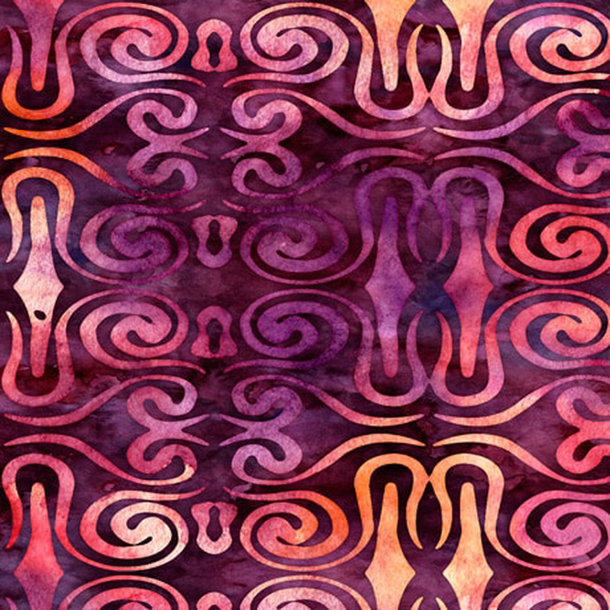 Adagio Scrollwork Magenta Ombre Dan Morris Quilting Treasures Cotton Fabric 1/2