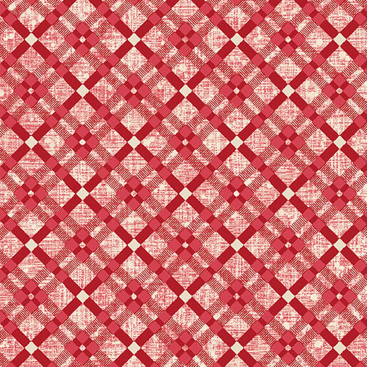 Winter Haven Winter Tartan Red Rachel Rossi Benartex Cotton Fabric BE-16797-10