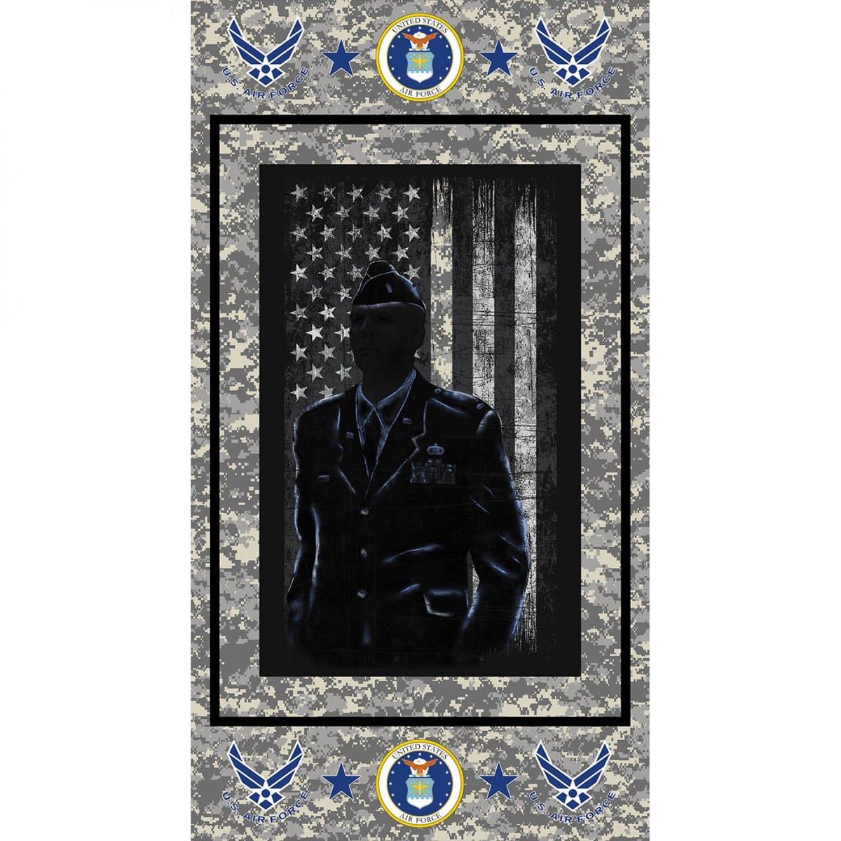 Airce Service US Military 24" Panel Print Concepts Sykel Enterprises Cotton Fabric SYK-1195-AF