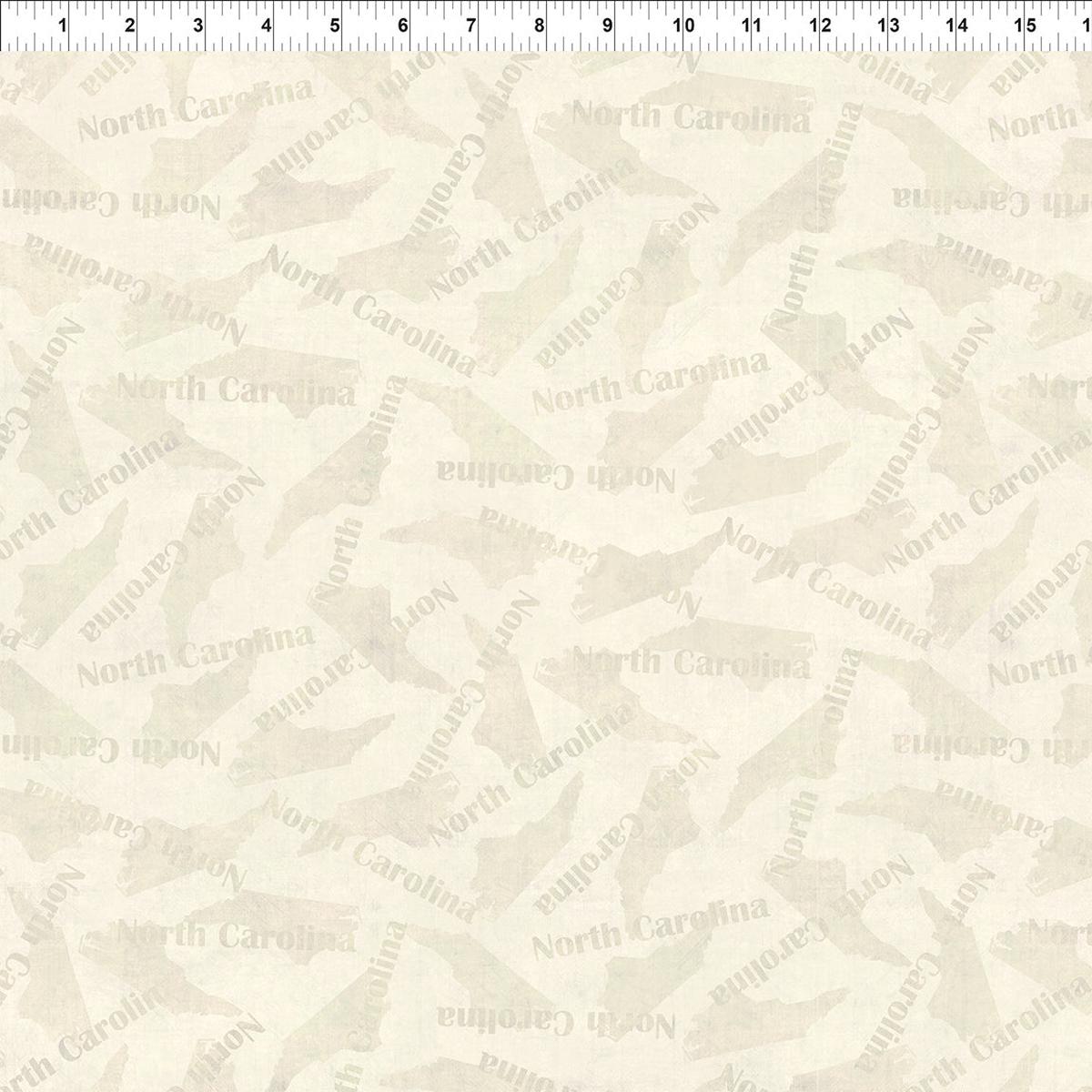 All Blue Ridge Shop Hop 2026 North Carolina Cream In The Beginning Cotton Fabric ITB-10BR-2
