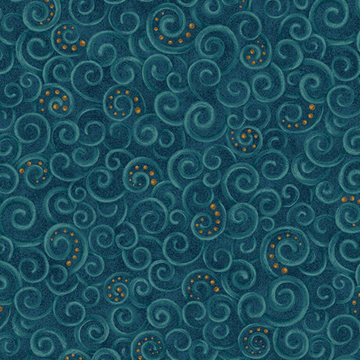 12 Days of Christmas Motion Midnight Nancy Halvorsen Benartex Cotton Fabric BE-17275-11