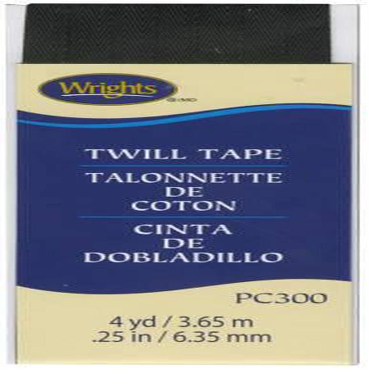 Wright Co Twill Tape 1/4in Black