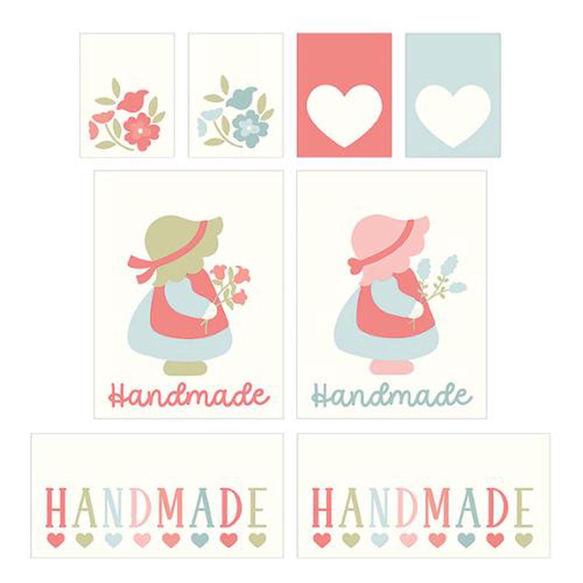 Woven Quilt Label Sunbonnet 8ct