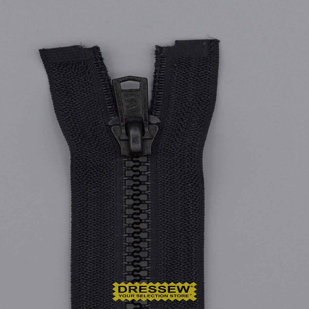 #5 Medium Vislon Separating Zipper 85cm Black