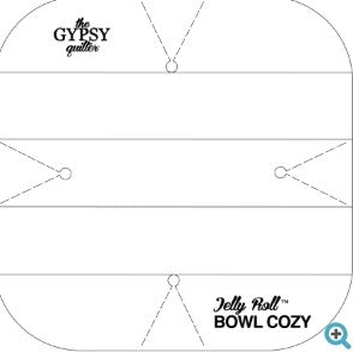 The Gypsy Quilter - Jelly Roll Bowl Cozy Template