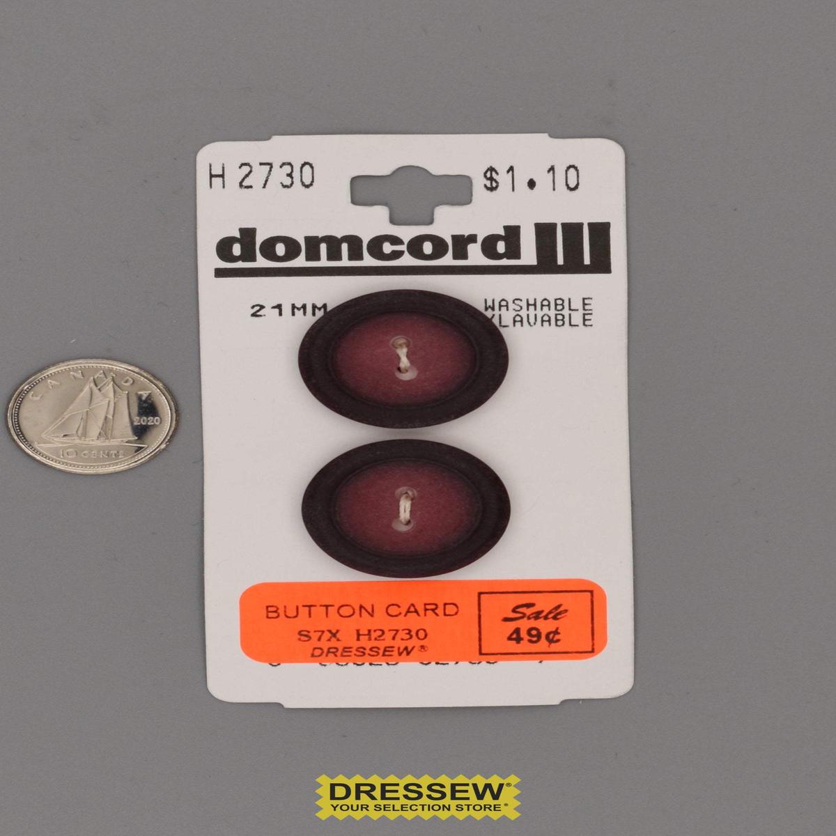 Button Card 21mm Wine Mix