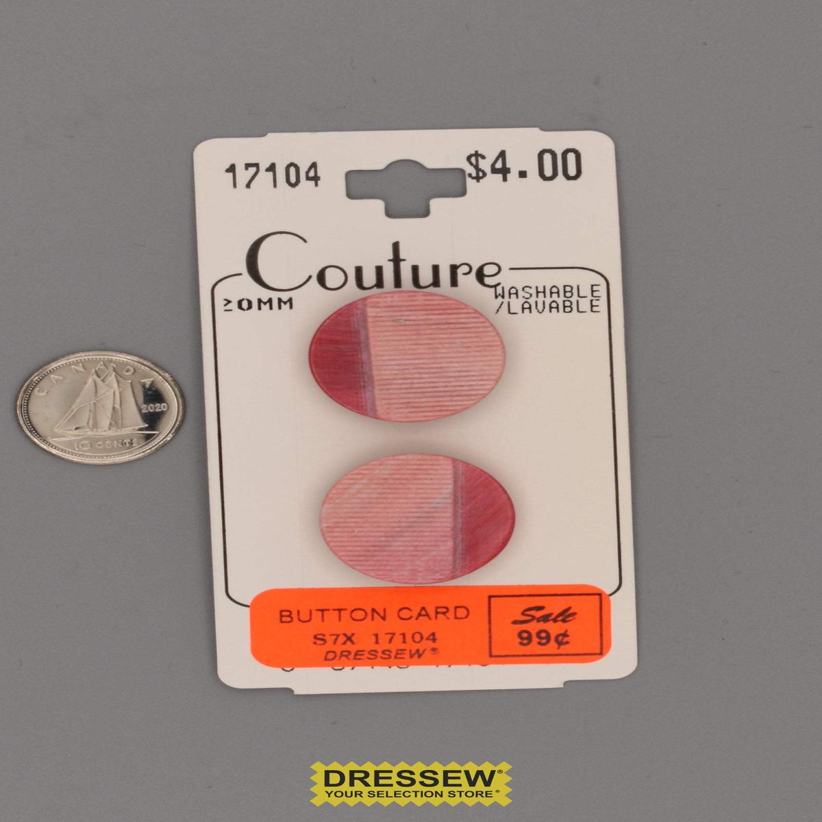 Button Card 20mm Pink Mix