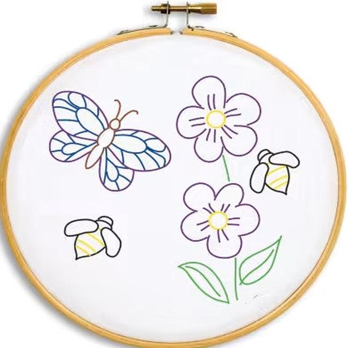 Bees & Butterfly 6" Hoop Kit