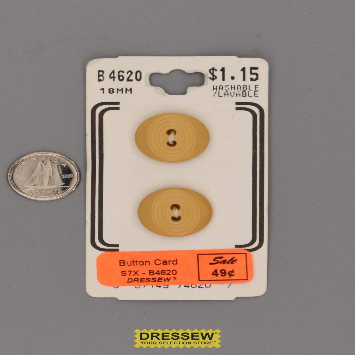 Button Card 18mm Beige