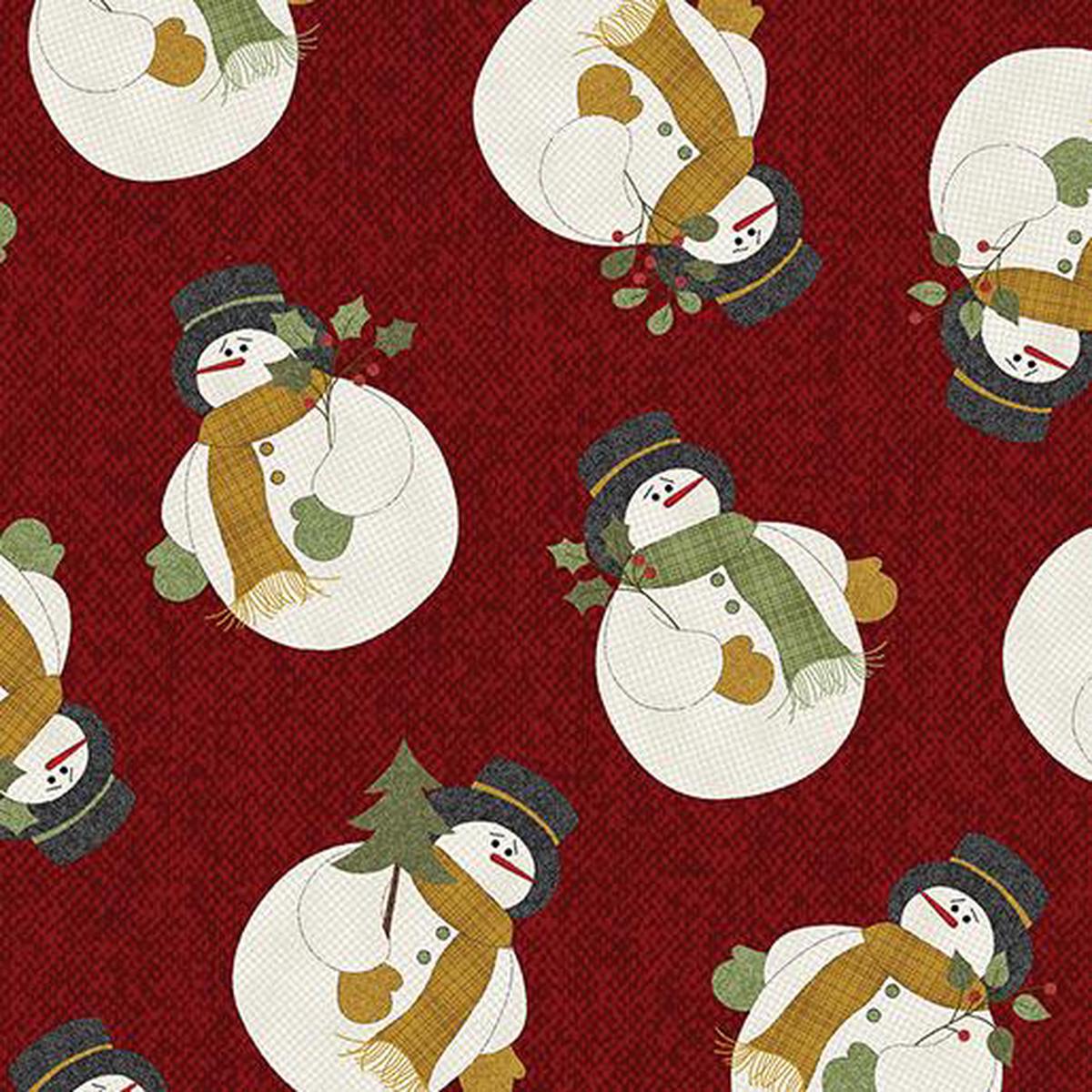 Benartex Snowballs, 16241-87, Sangria, Cheryl Haynes