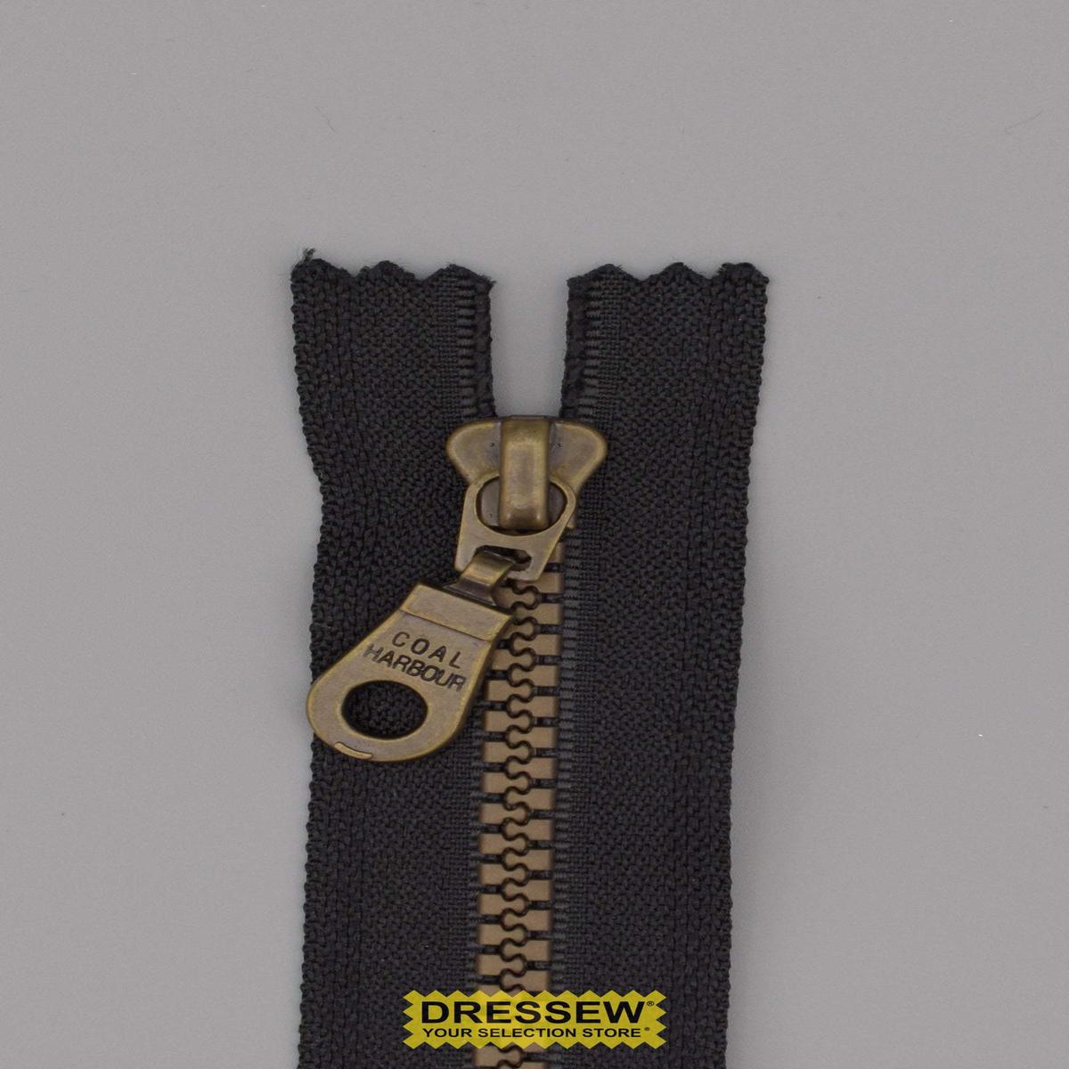 Vislon Closed End Zipper 20cm Black / Gold