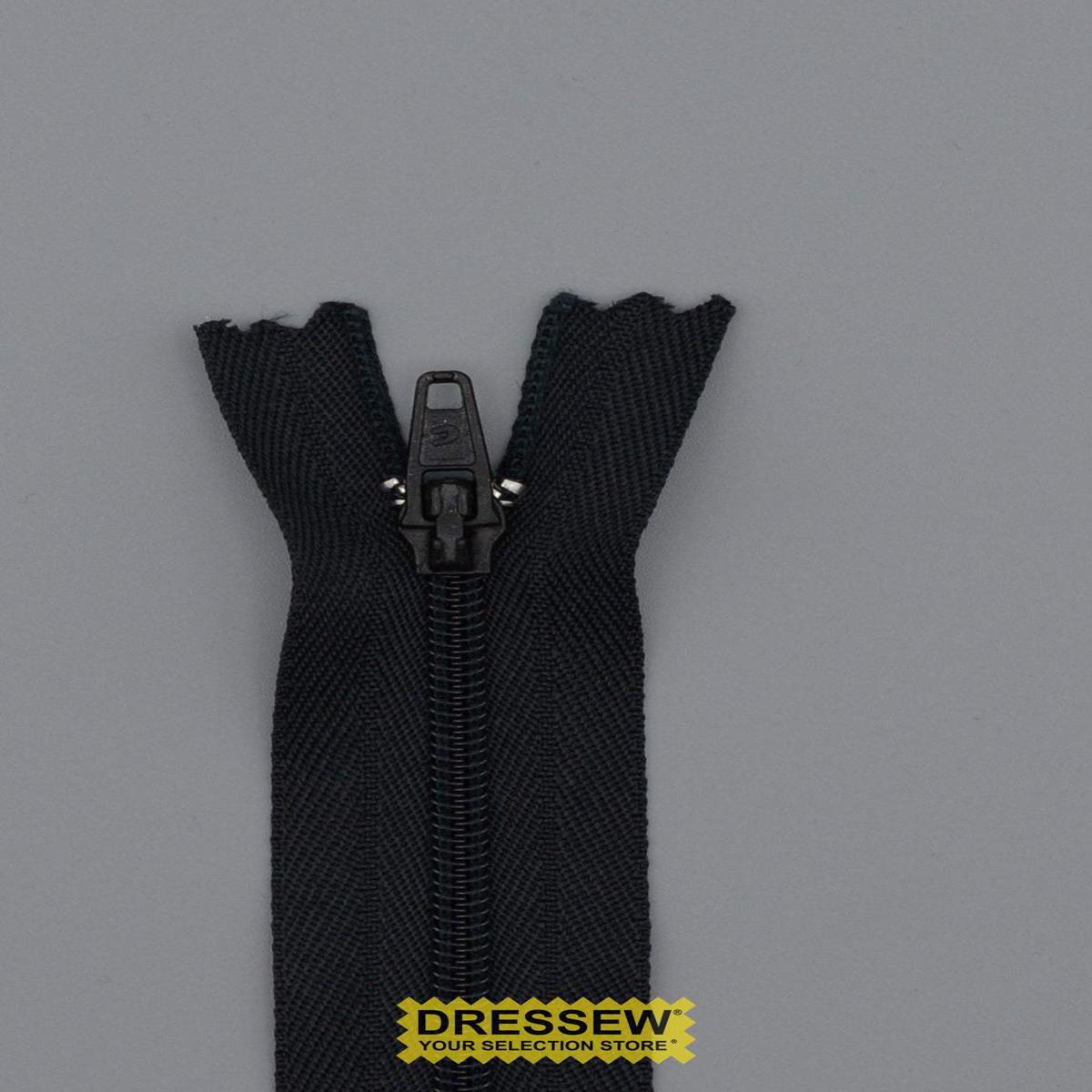 #3 Fine Coil Closed End Zipper 50cm Black