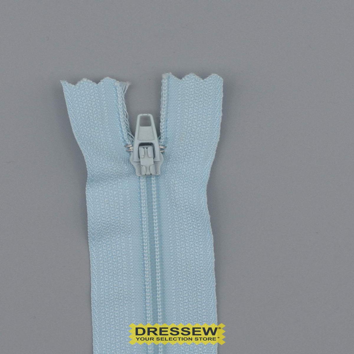 #3 Fine Coil Closed End Zipper 20cm Cotillion Blue