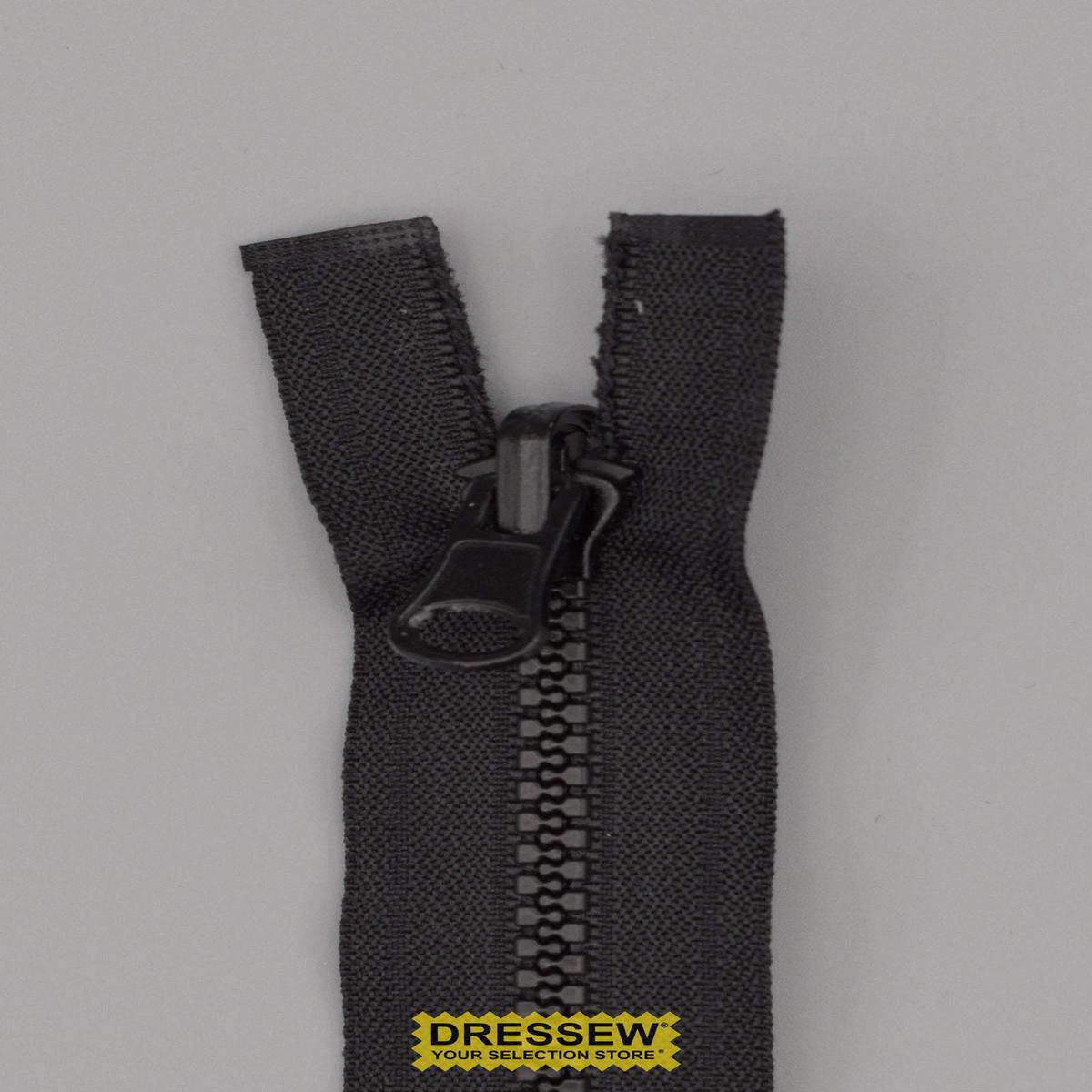 #5 Reversible Vislon Separating Zipper 55cm Black