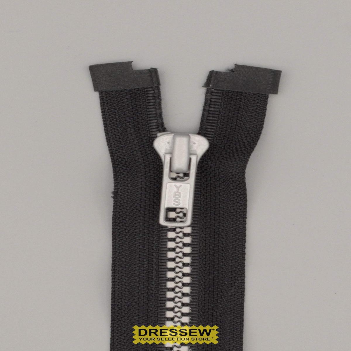 #5 Vislon Separating Zipper 68cm Black / Silver