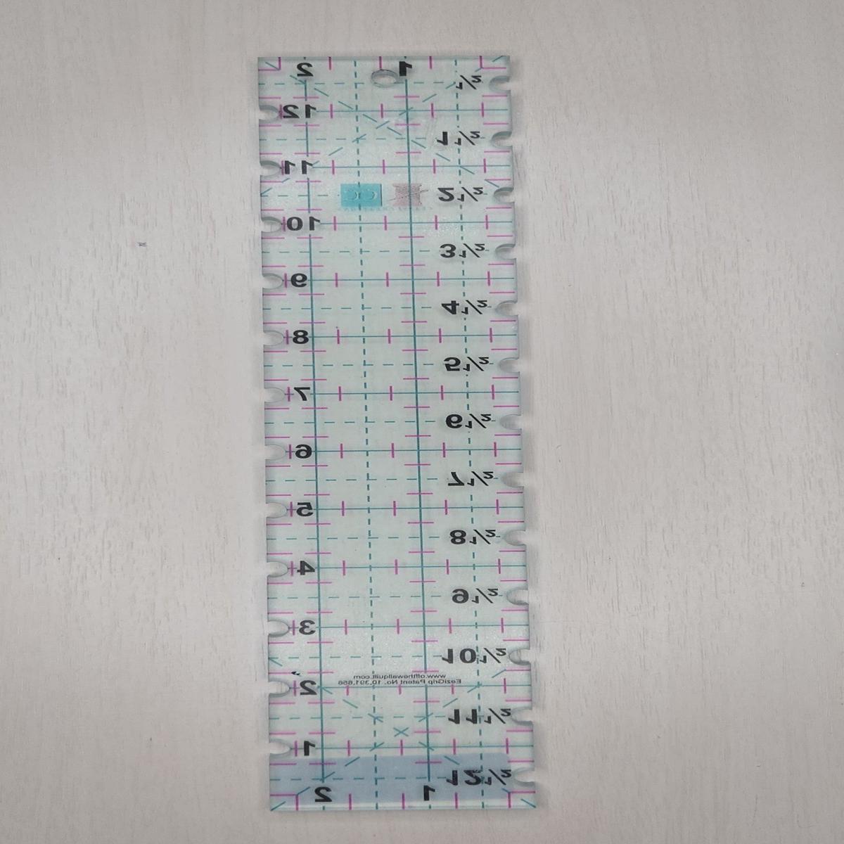 2.5" x 13" Acrylic Grip Ruler with Notches