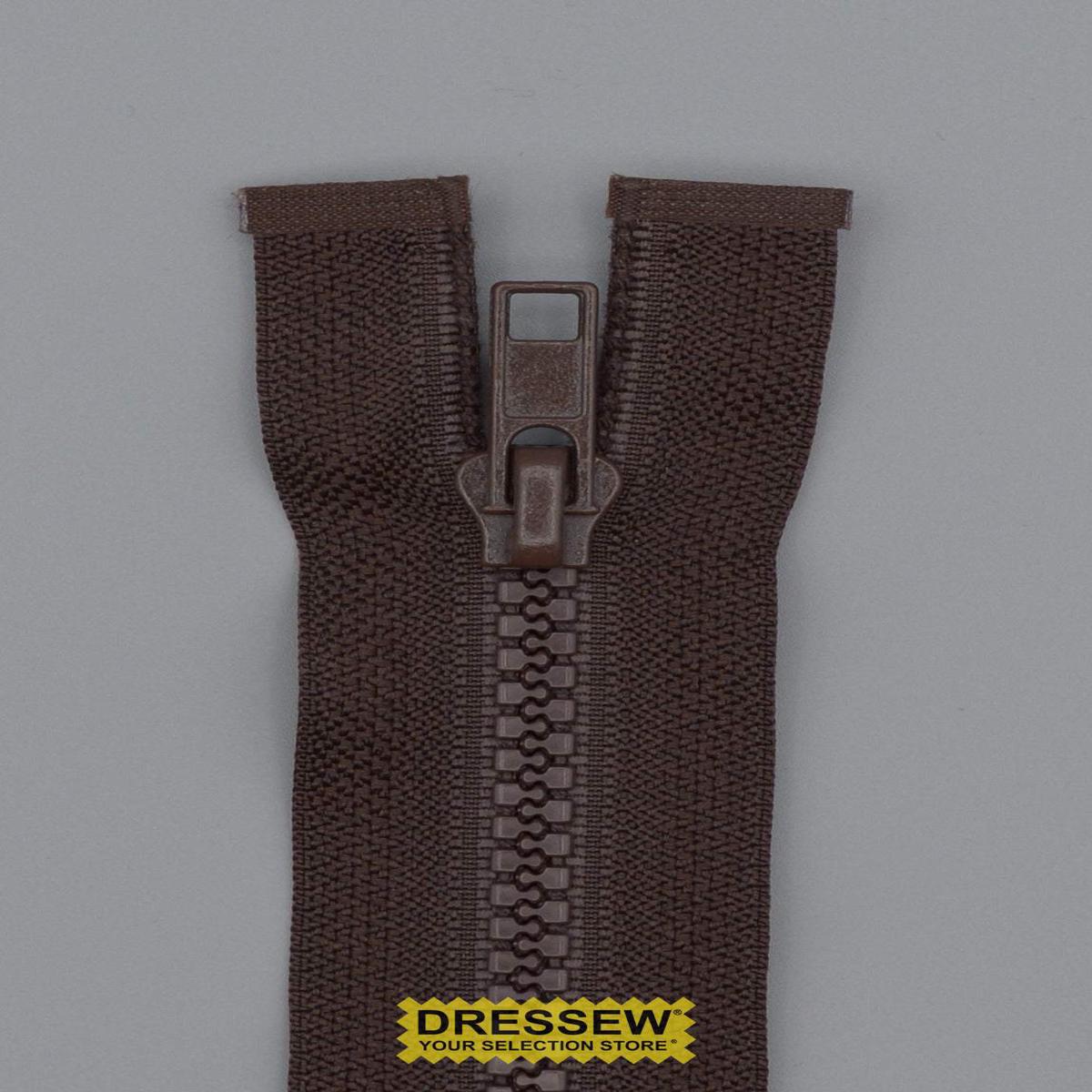 Vislon Separating Zipper 60cm Brown