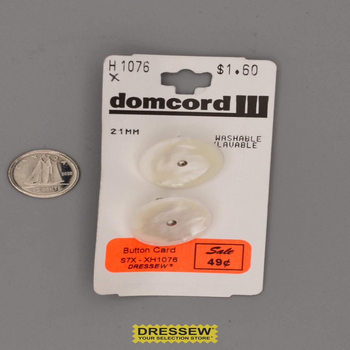 Button Card 21mm Pearl