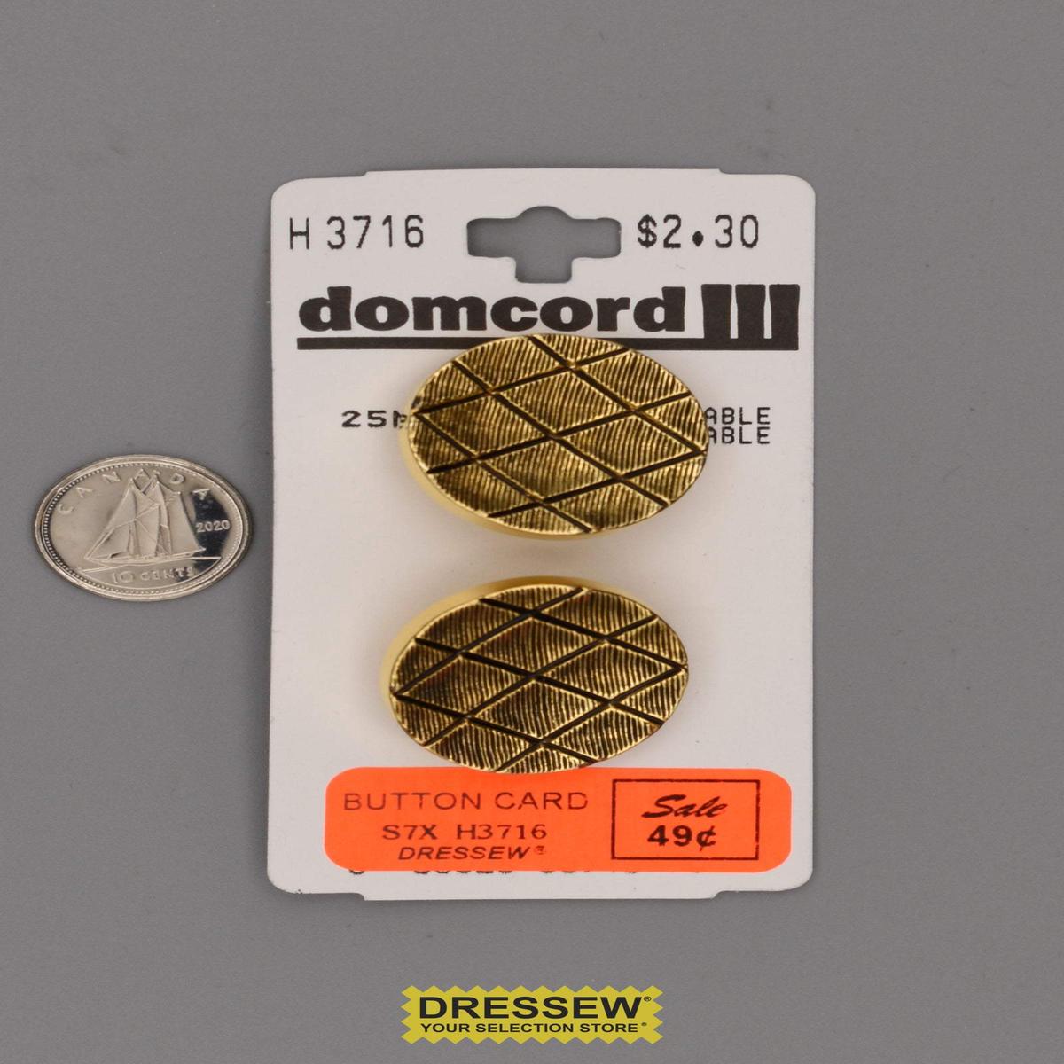 Button Card 25mm Gold / Black