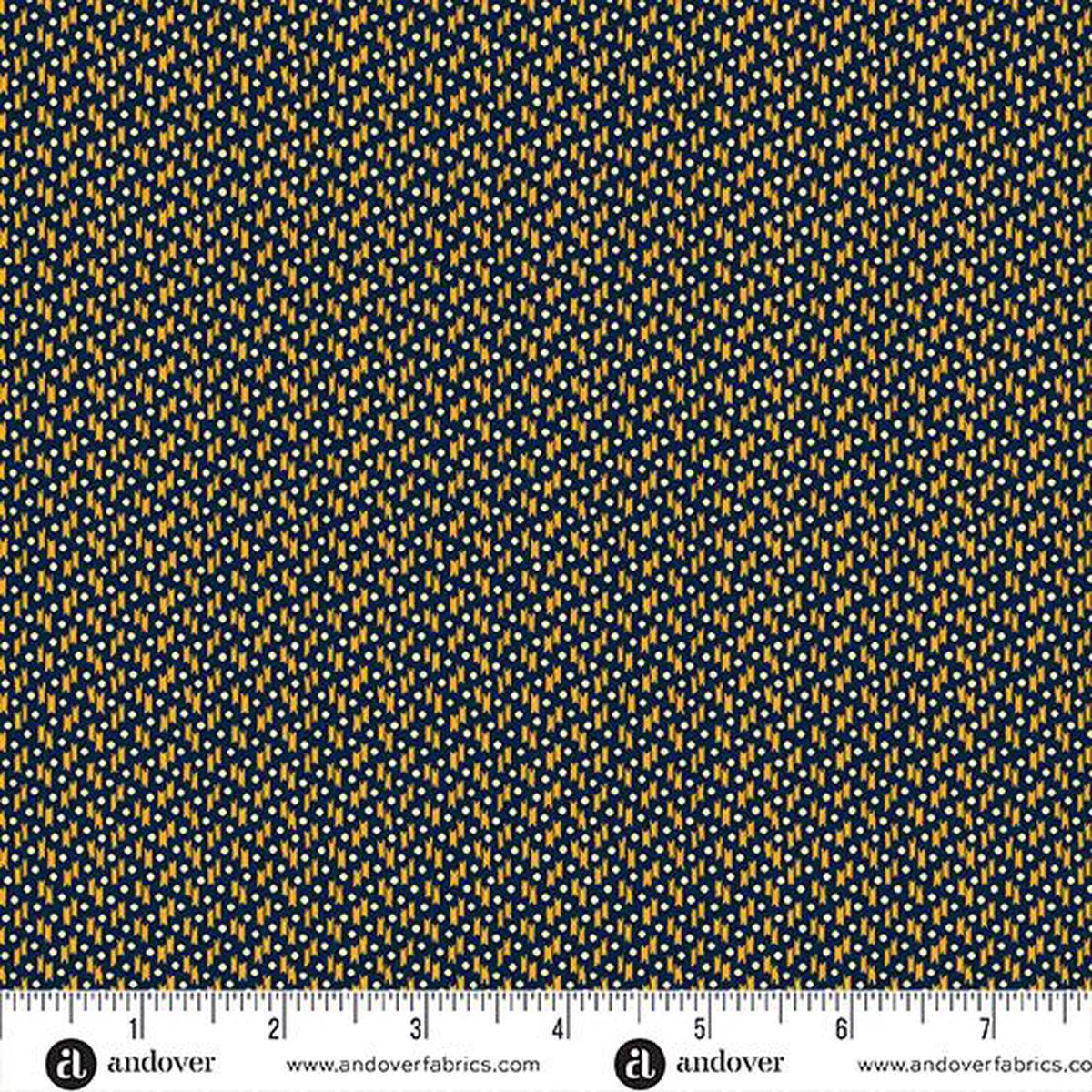 Andover Fabrics Indigo Cheddar 2, A-1146-B, Indigo,
