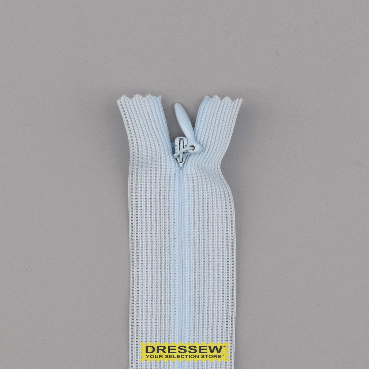 Invisible Closed End Zipper 20cm Baby Blue