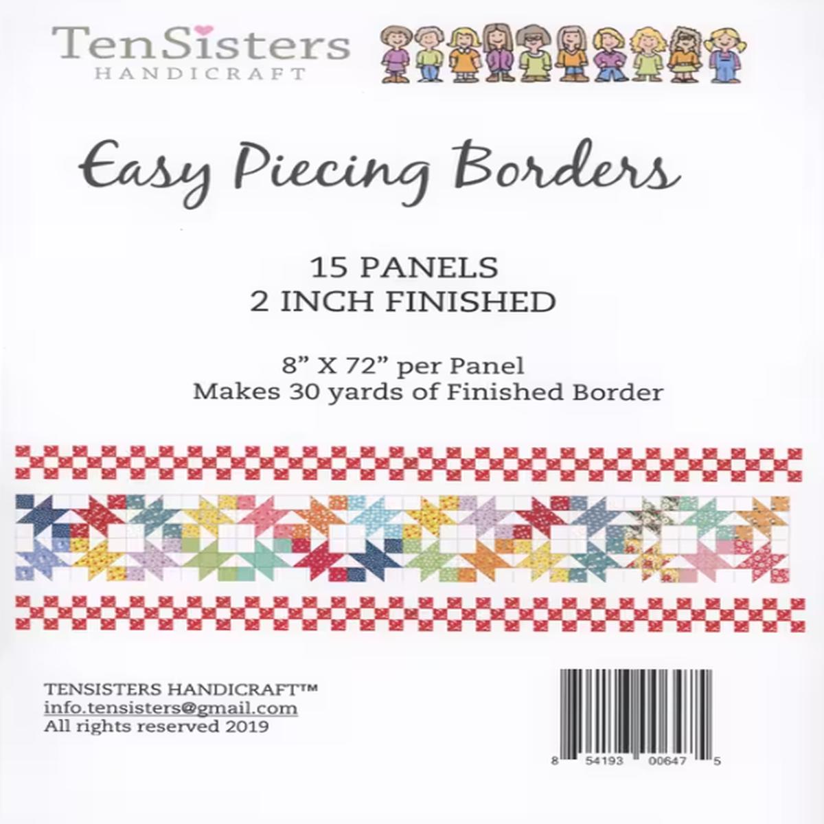 Ten Sisters - EasyPiecing Grid Border Panels - 15 Panels - 2in Finished