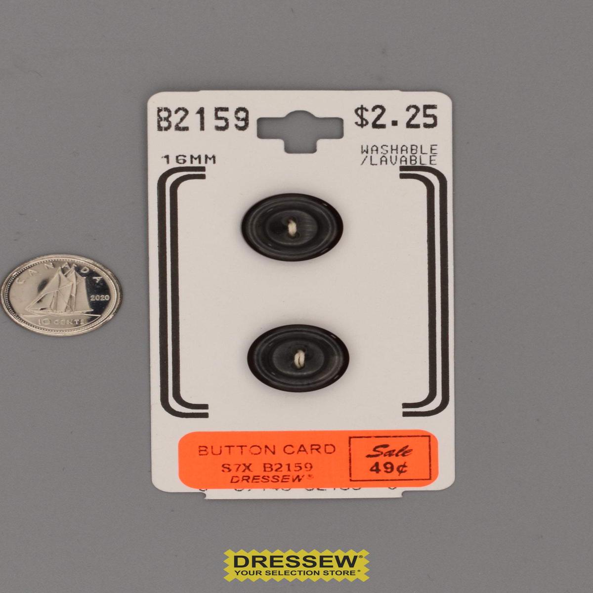 Button Card 16mm Charcoal