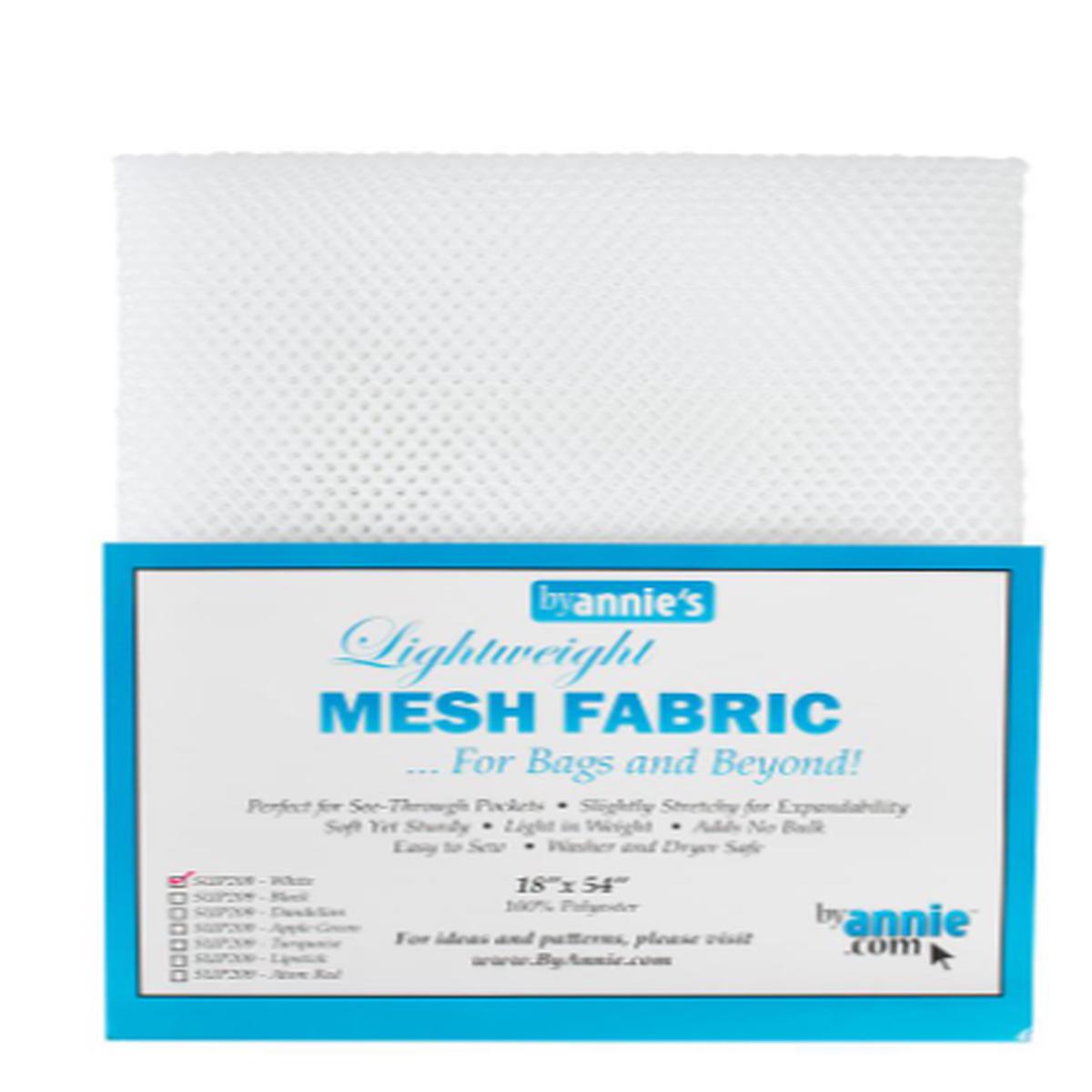 By Annie Lightweight Mesh 1/2 yard package - White