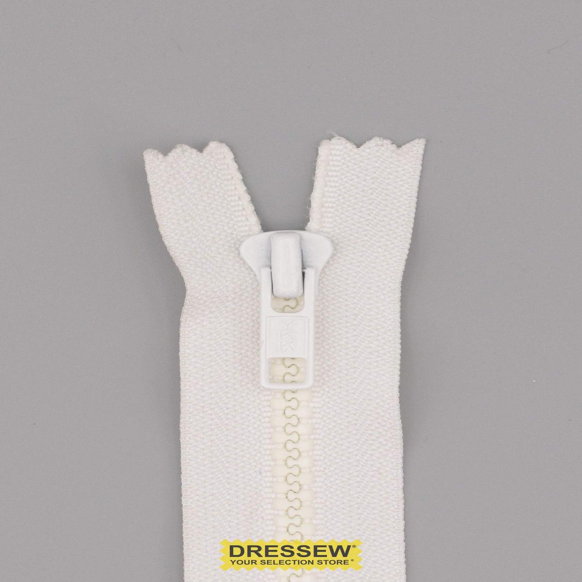 #5 Vislon Closed End Zipper 15cm White