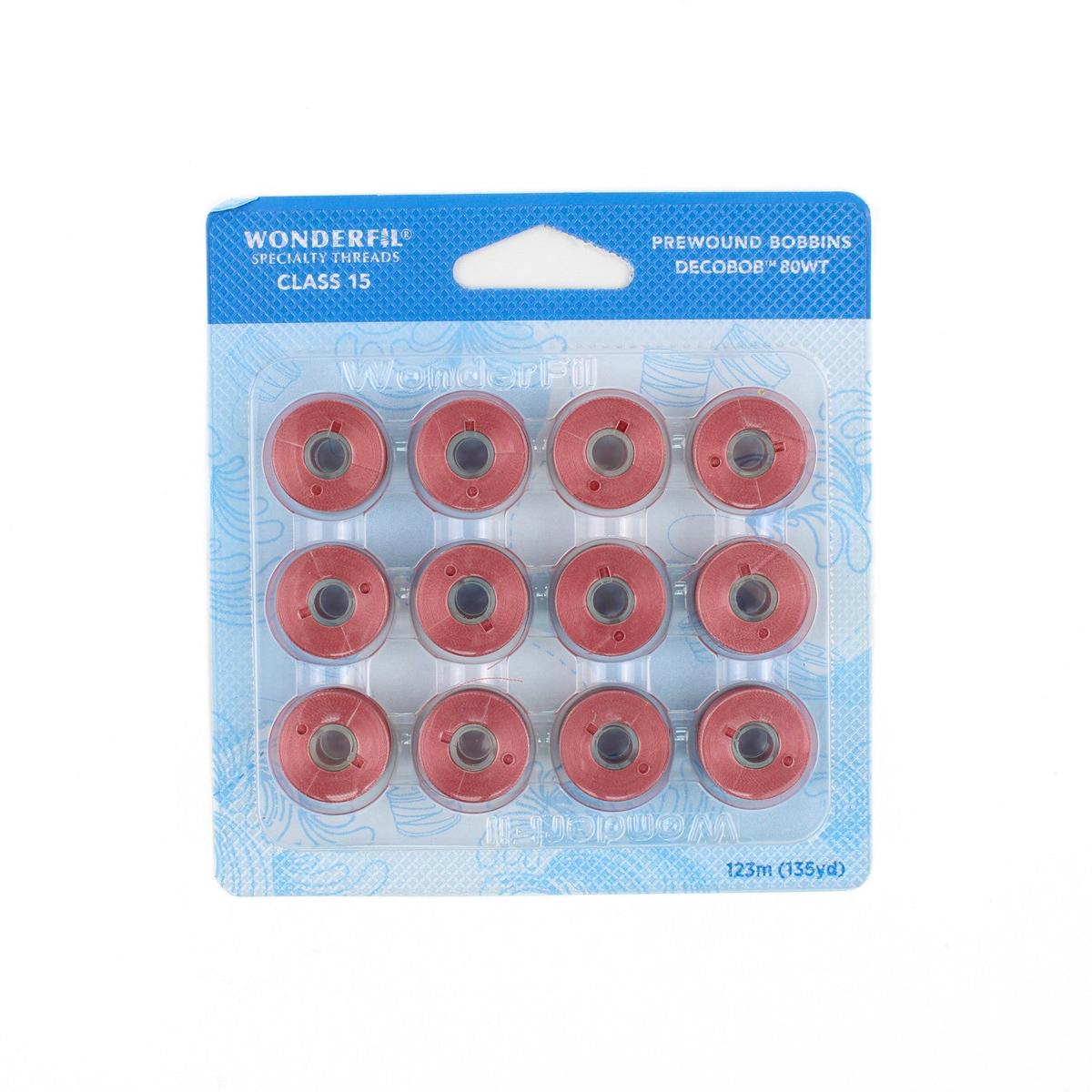 WonderFil - Decobob Prewound Bobbin - Dusty Rose DB221 - 80wt - Class 15