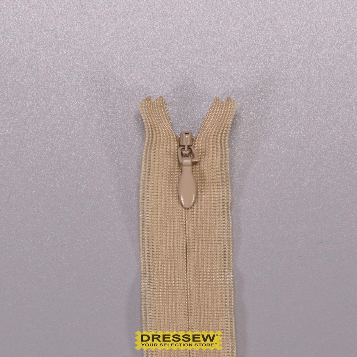 YKK Invisible Closed End Zipper 75cm Beige