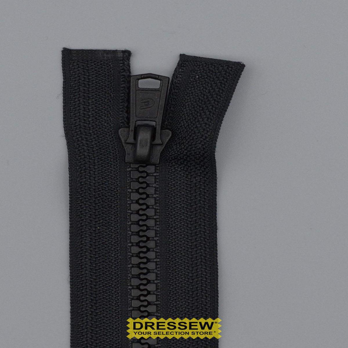 #5 Medium Vislon 2-Way Separating Zipper 75cm Black