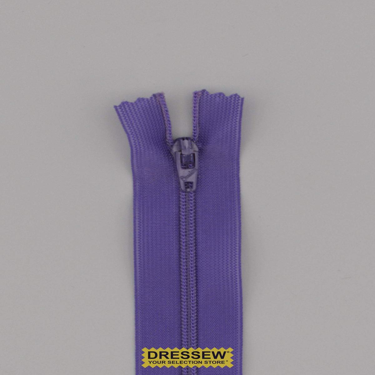 #1 Closed End Zipper 45cm Purple