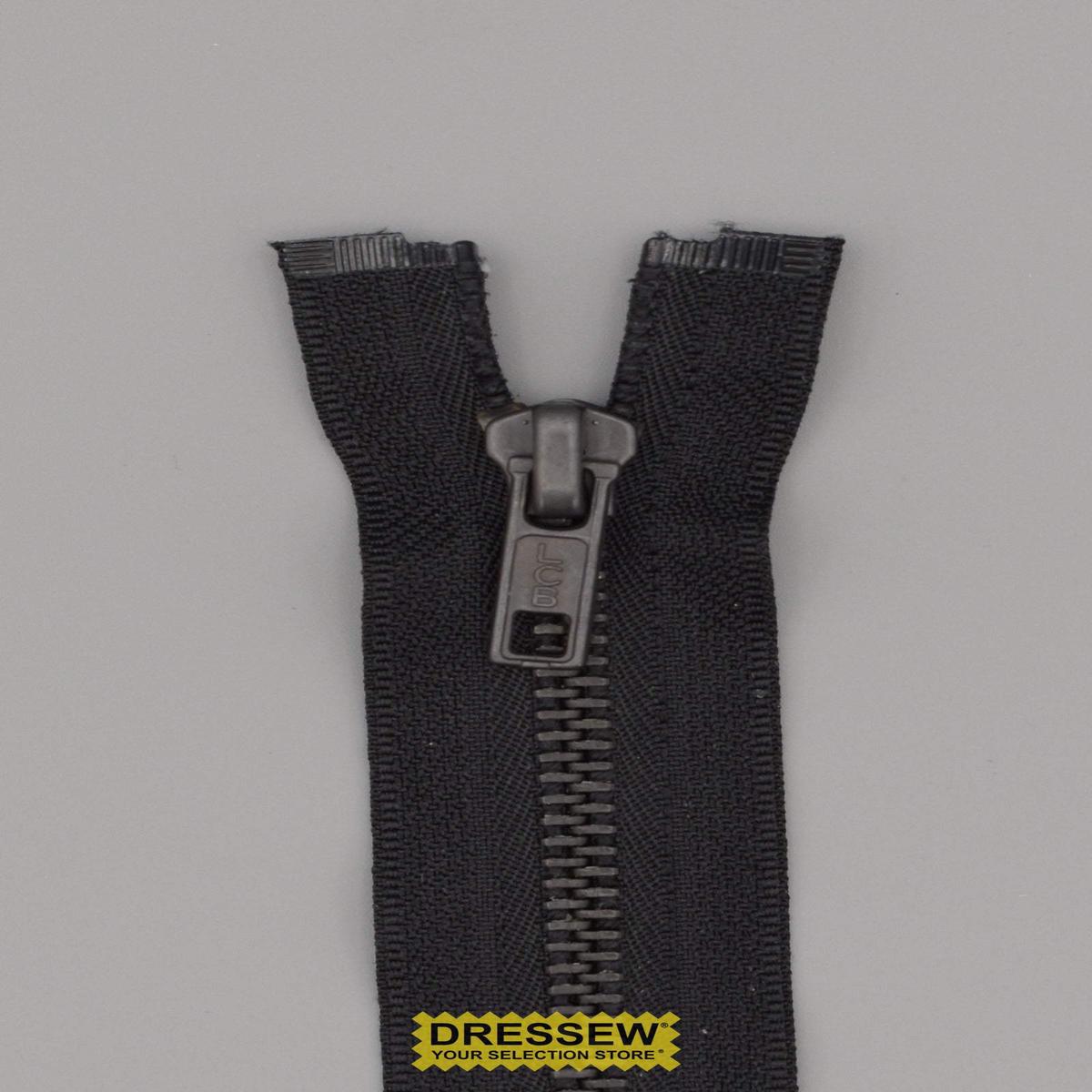 #5 Metal Separating Zipper 60cm Black