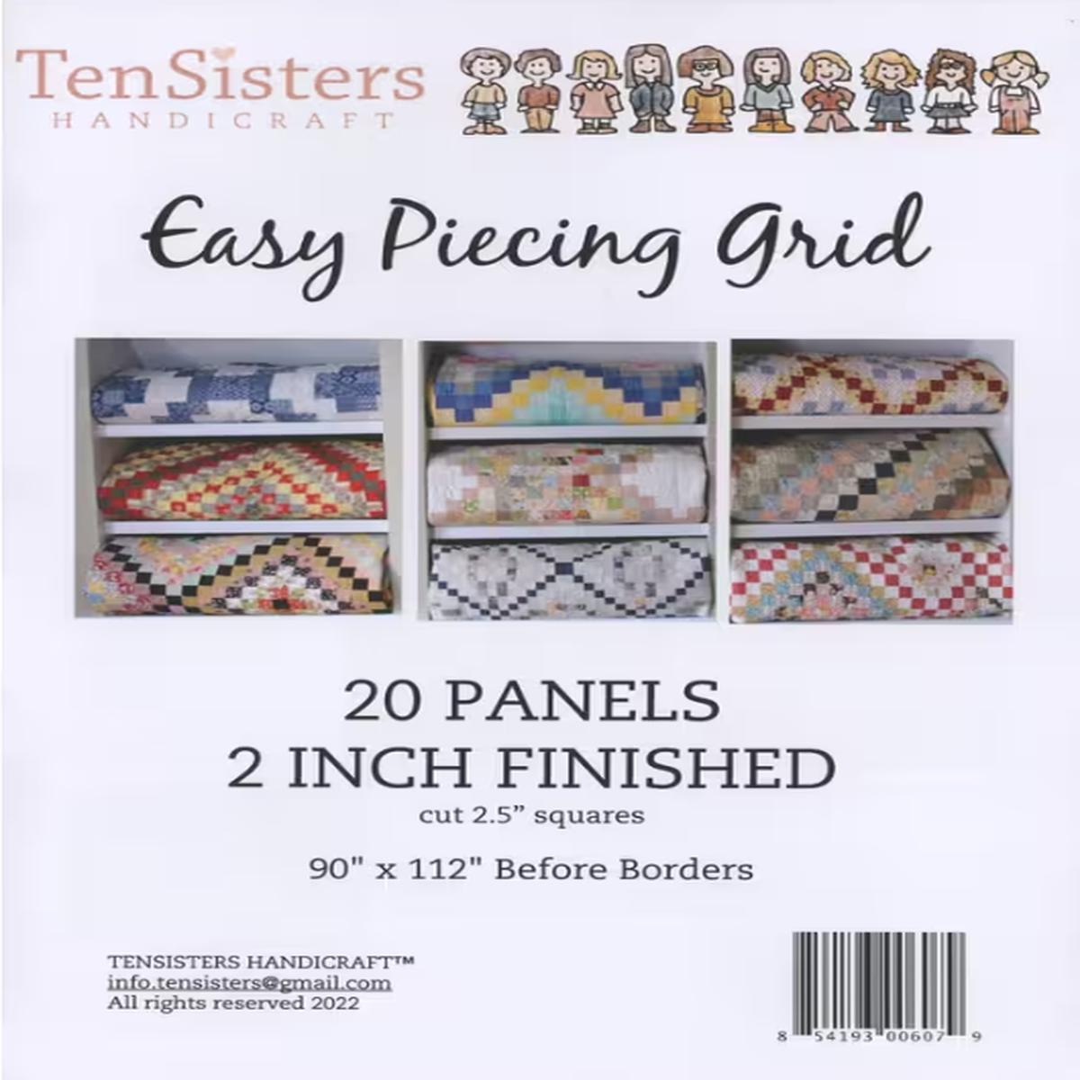 Ten Sisters - EasyPiecing Grid Panels - 20 panels - 2in Finished