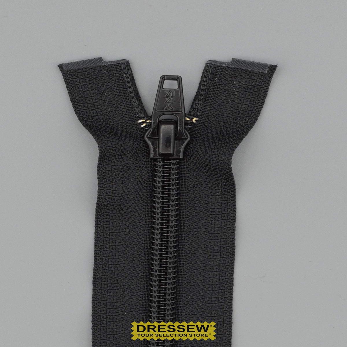 YKK #5 Medium Coil Separating Zipper 90cm Black