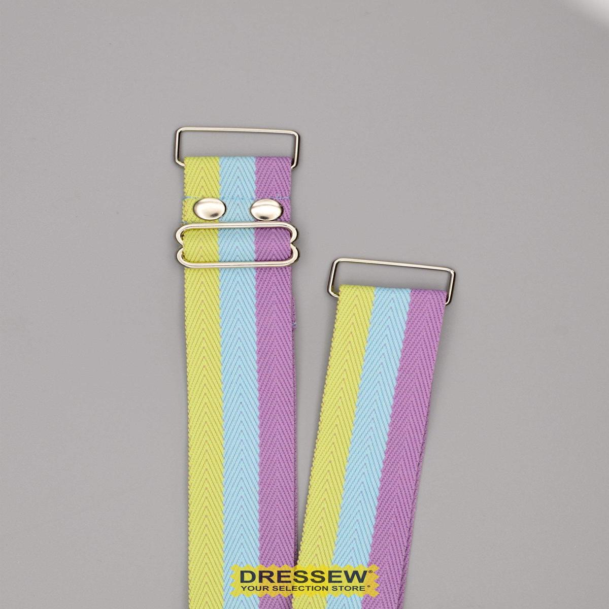 Adjustable Strap 21" to 38" Multi Stripe